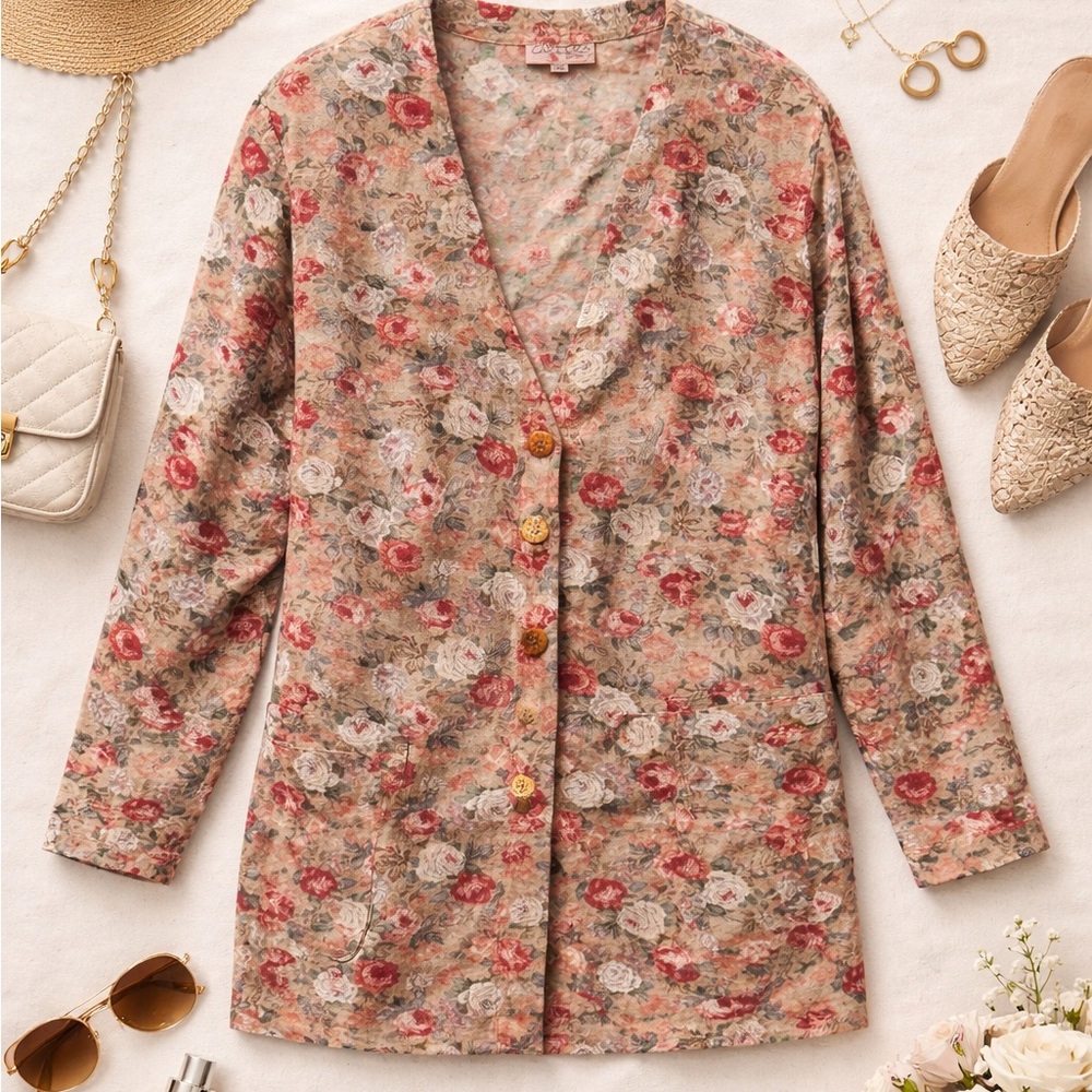 2 for $20. Vintage Floral Women's Cardigan